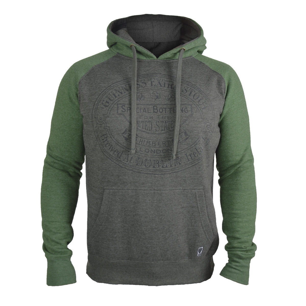 Guinness Grey and Green Hoodie.