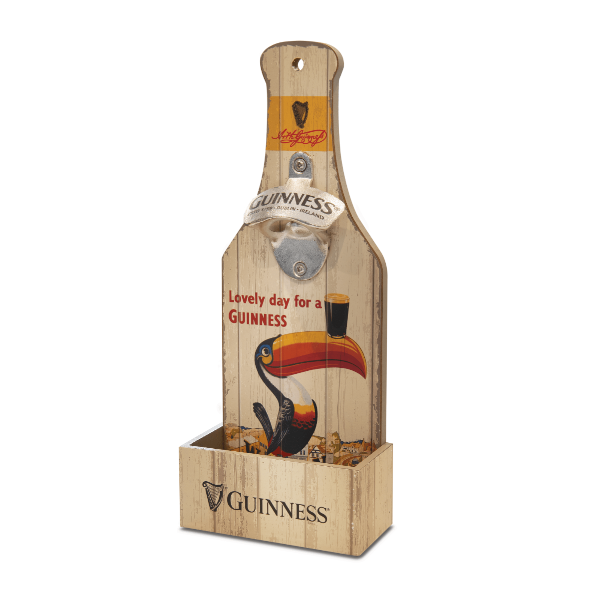 Get the perfect bar gift with this Guinness Ultimate Toucan Home Bar Pack featuring a toucan. This merchandise is a must-have for any Guinness enthusiast.