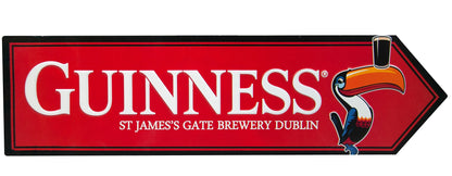 GUINNESS Metal Red Toucan Pint Road Sign