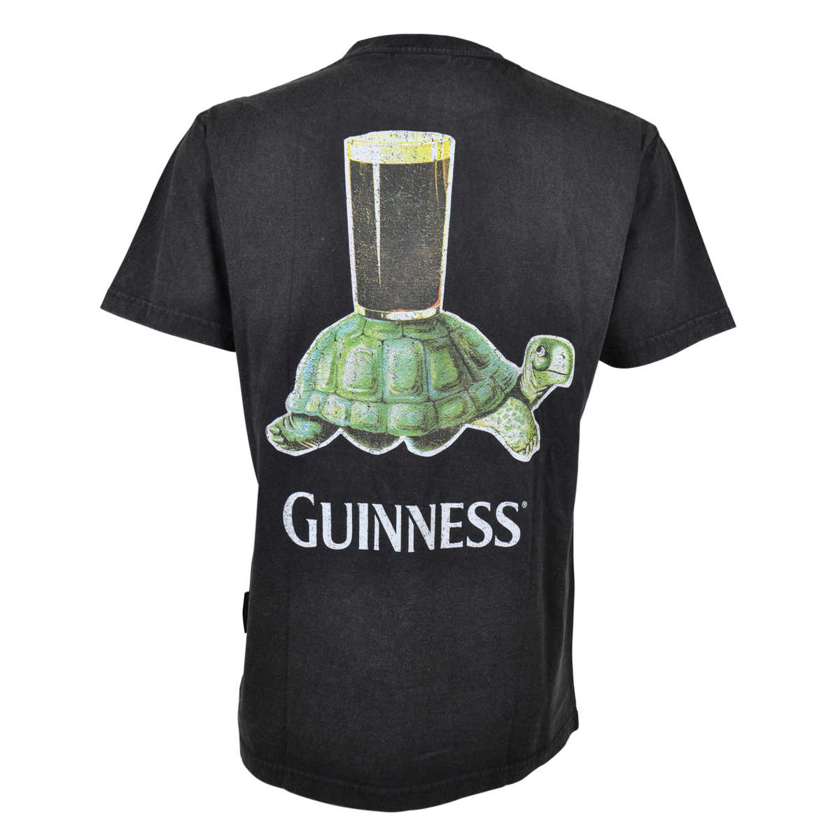 This Guinness Premium Vintage Turtle Back Graphic Tee features a distressed effect. Made from comfortable cotton material.
