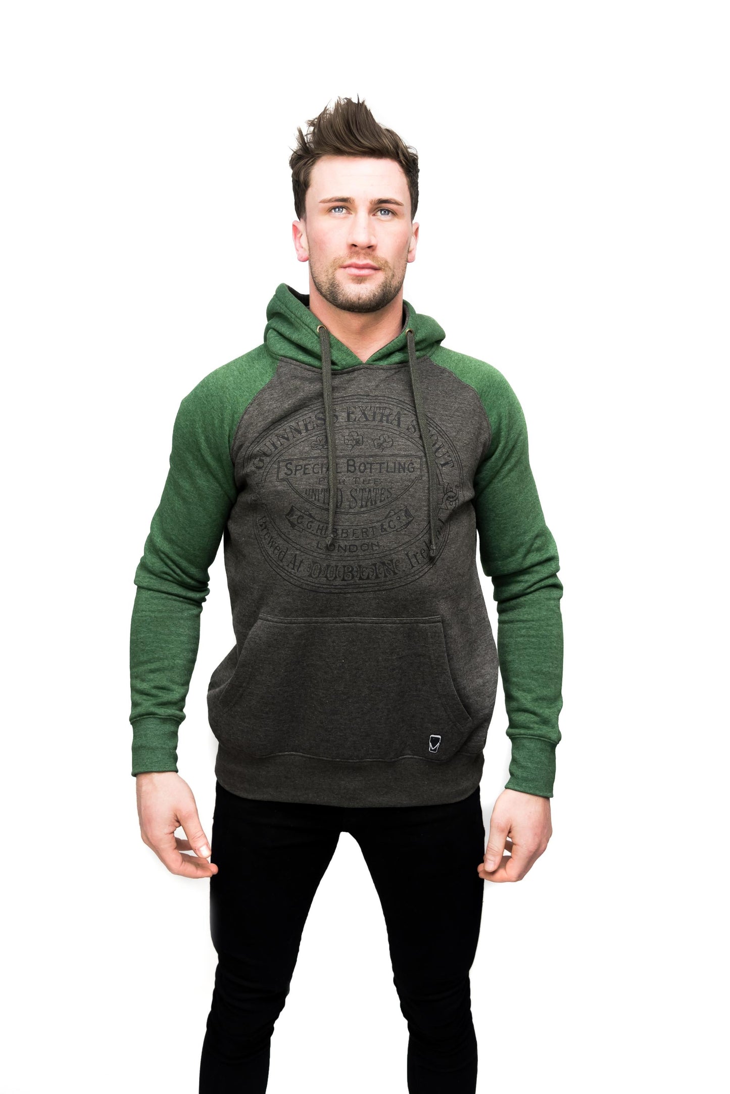 Guinness Grey and Green Hoodie