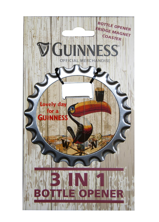 Guinness 3 in 1 Bottle Opener / Magnet / Coaster 
