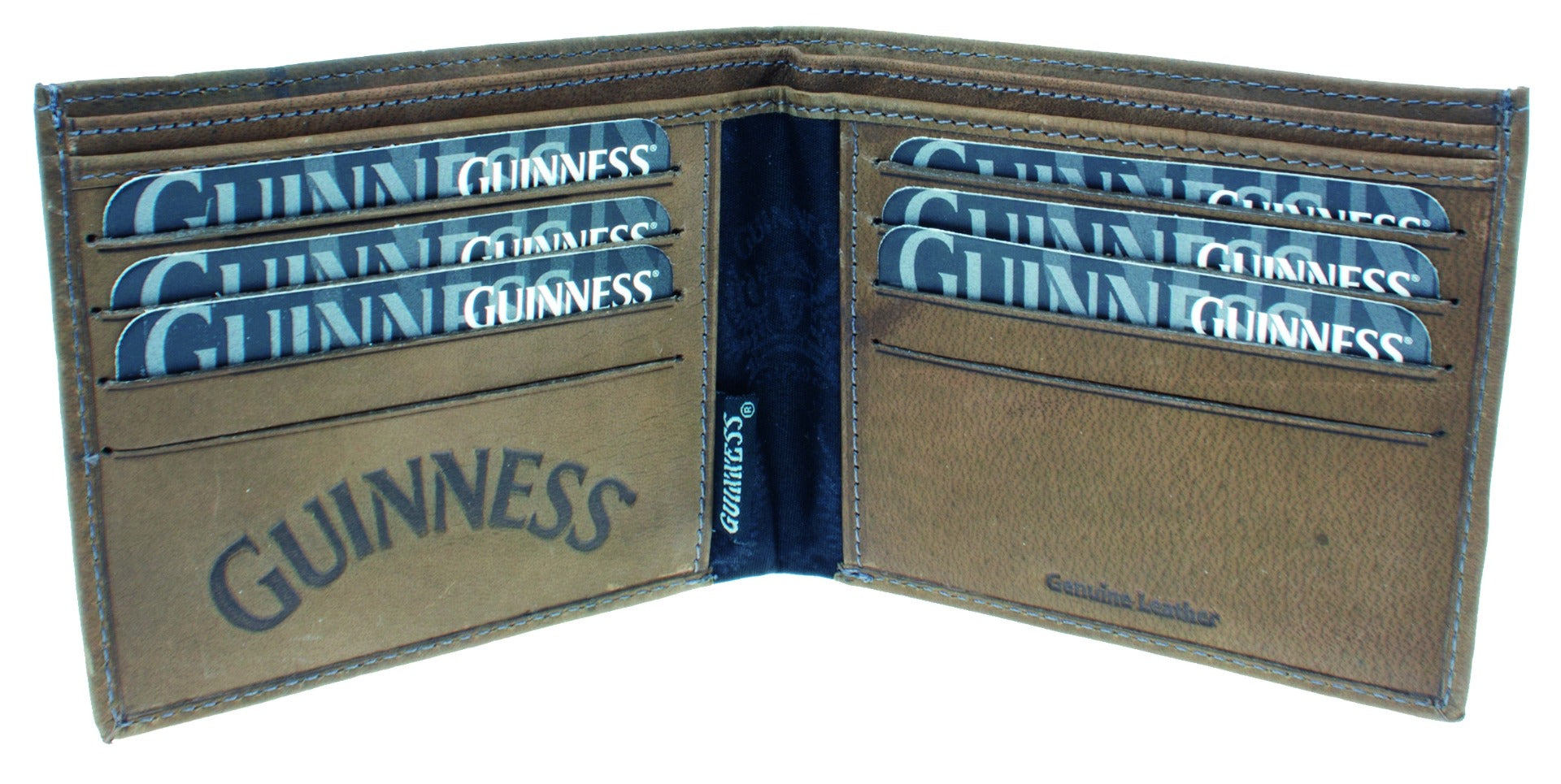 Genuine leather Guinness Wings Leather Wallet with four card slots.