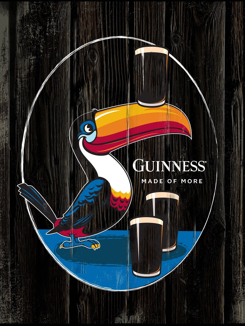 Guinness Classic Vintage Wood Panel Board