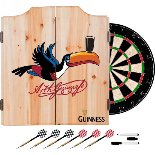 Guinness Dart Cabinet Set with Darts and Board - Toucan