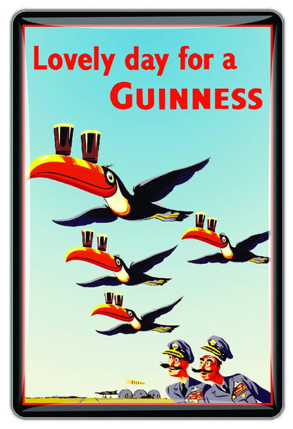Lovely day for pints of Guinness Epoxy Magnet - Flying Toucan.