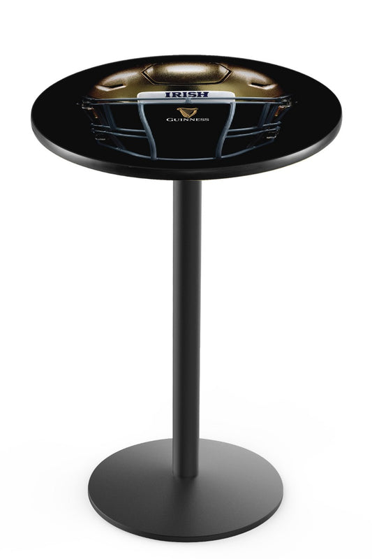 Notre Dame Helmet Pub Table with Round Base