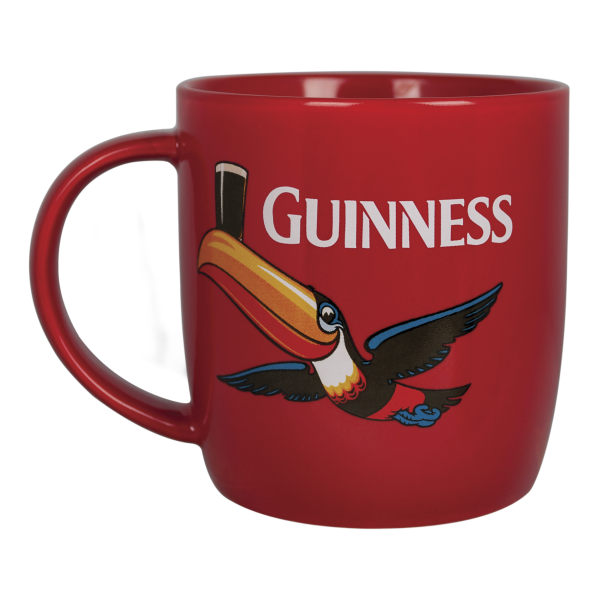 Guinness Red Mug with Flying Toucan