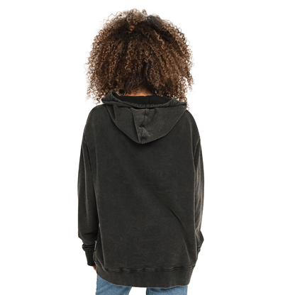 The back view of a woman wearing a Guinness Premium Label Toucan Hoodie.