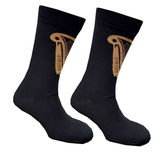 A cozy gift of Guinness Harp Socks In A Can (2 Pack).