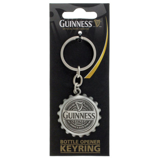 Guinness 3D Bottle Cap Opener Keychain