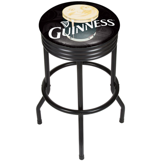 Guinness® Black Ribbed Bar Stool - Smiling Pint