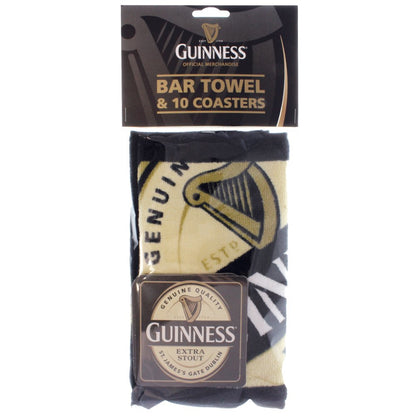 Guinness® Bar Towel & Coaster Pack of 10