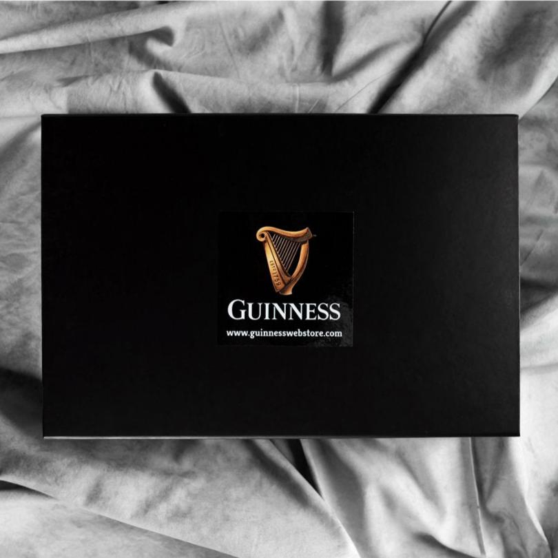 Collector's edition Guinness Gift Box - Large featuring the iconic Guinness logo.