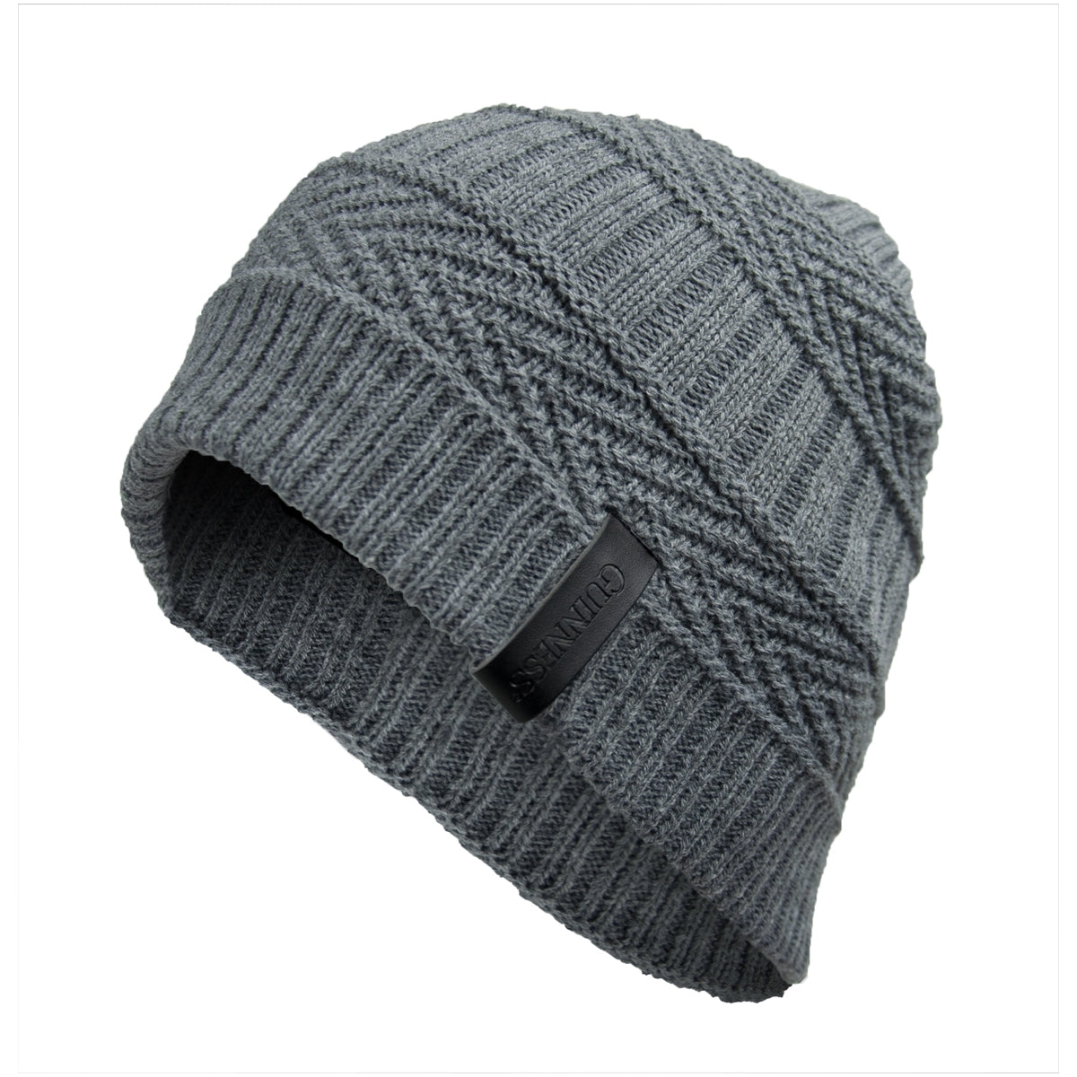 A Guinness Grey Woven Beanie Hat.