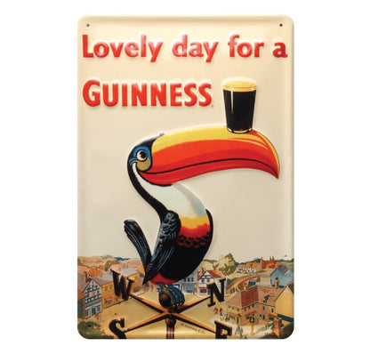Lovely day for a Guinness Toucan Metal Wall Art, perfect for your Nostalgic Collection or as a charming piece of wall art.