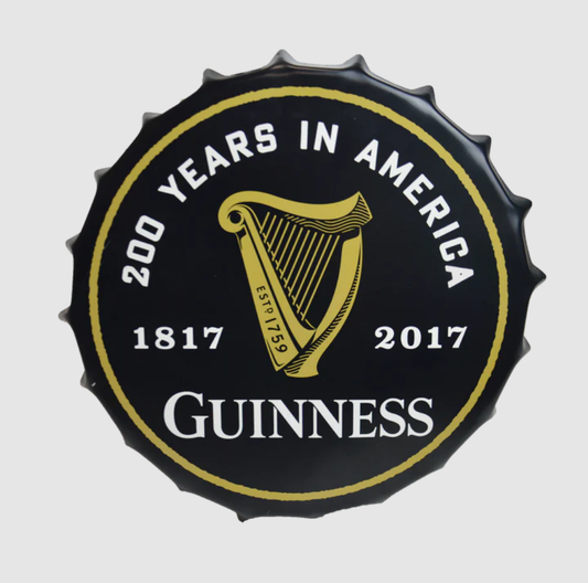 Guinness Bottle Cap Sign - 200th Anniversary product from the Guinness brand.