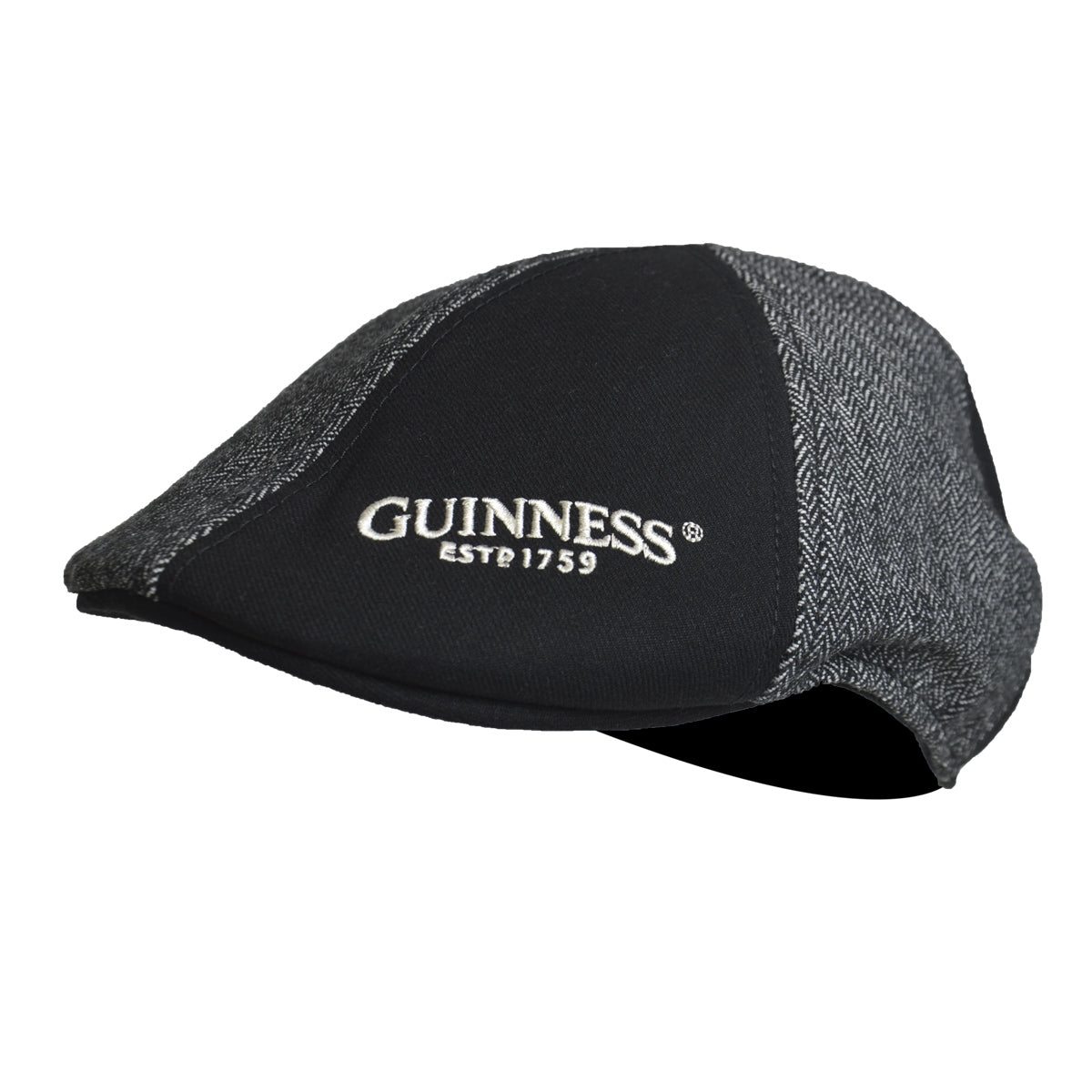 Embroidered Guinness Paneled Ivy cap - black and grey.
Product Name: Paneled Ivy Cap
Brand Name: Guinness