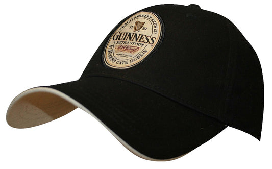 Get your hands on this Guinness Label baseball cap, perfect for any Guinness fan. Made with cotton, it features the iconic Guinness logo. A must-have addition to your accessories collection!