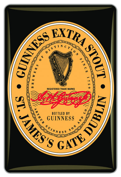 This Guinness Epoxy Magnet - Heritage Label is a must-have for any Guinness enthusiast. Featuring the iconic St. James Gate Dublin design, this epoxy magnet captures the rich heritage of Guinness in a compact design.