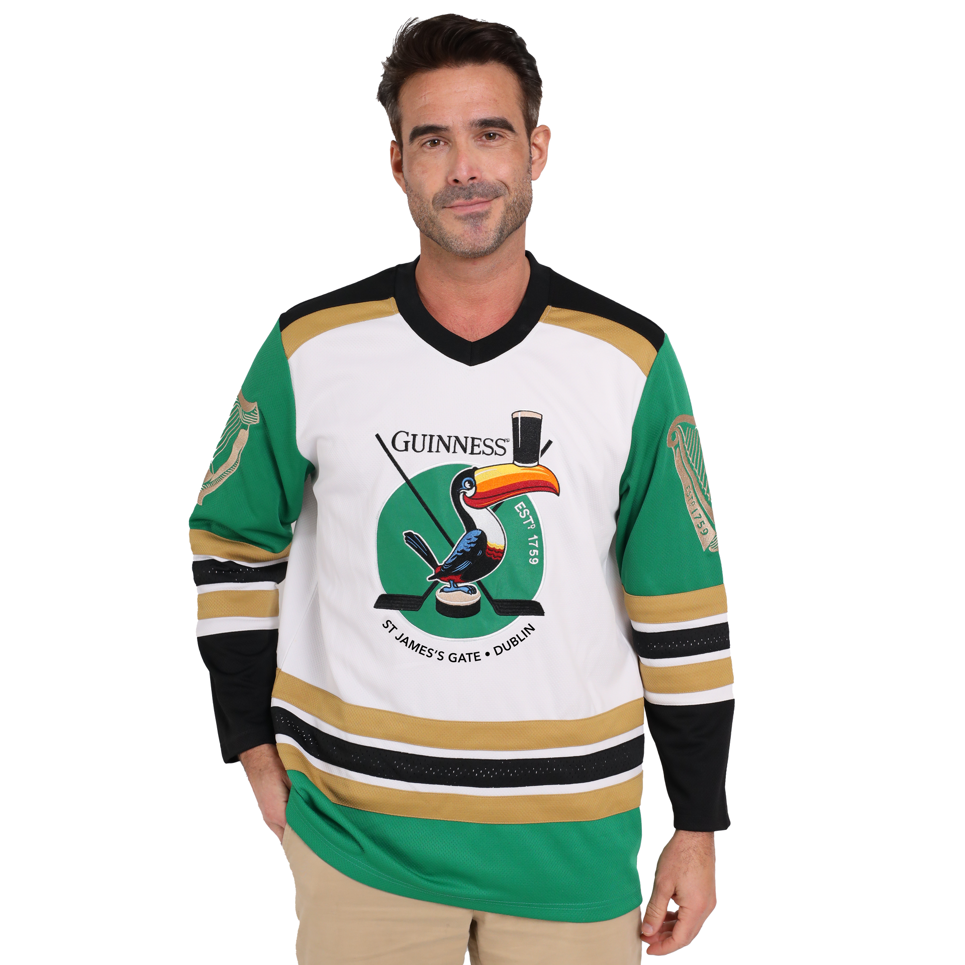 GUINNESSギネスビールダックジャケット刺繍ロゴグランジユニセックスカーキМ Guinness Toucan Hockey Jersey – Guinness Webstore US