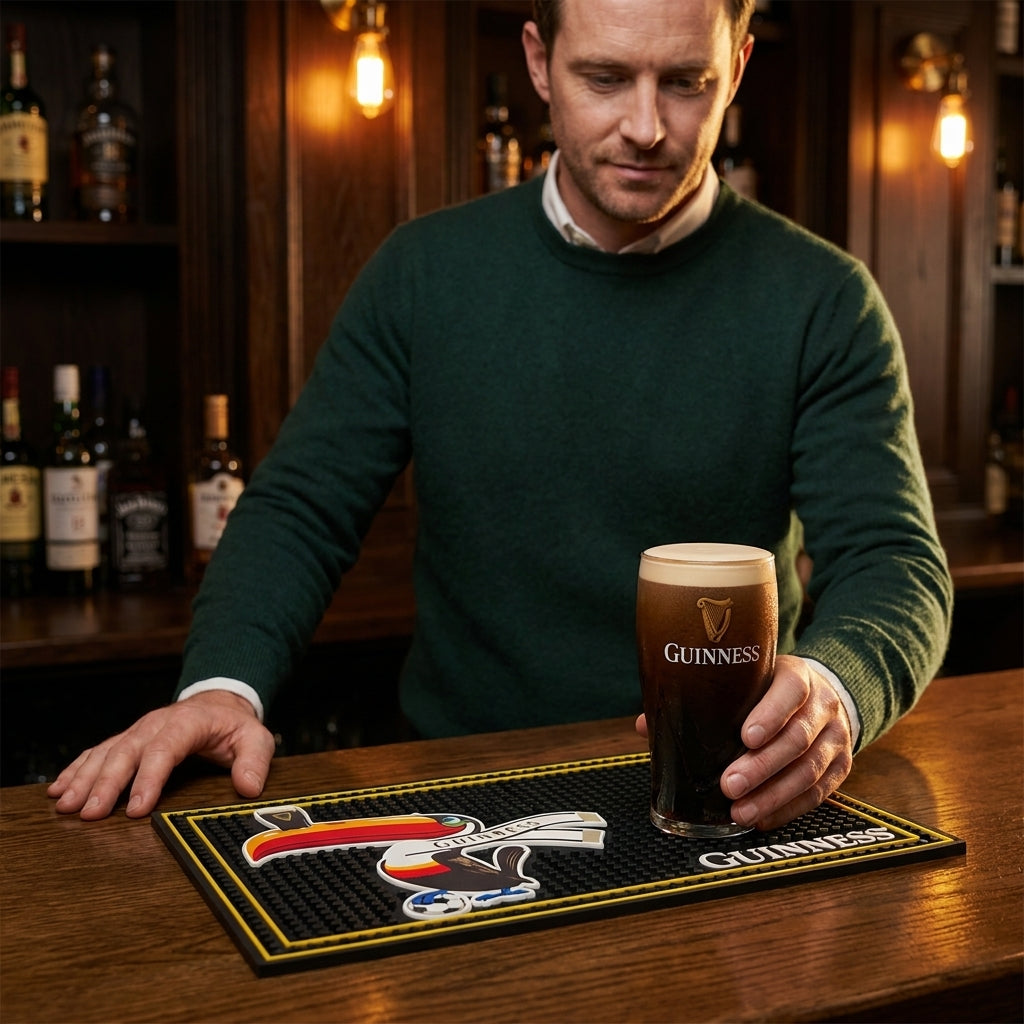 Guinness Toucan Bar Mat | Soccer PVC Bar Mat – Guinness Webstore US