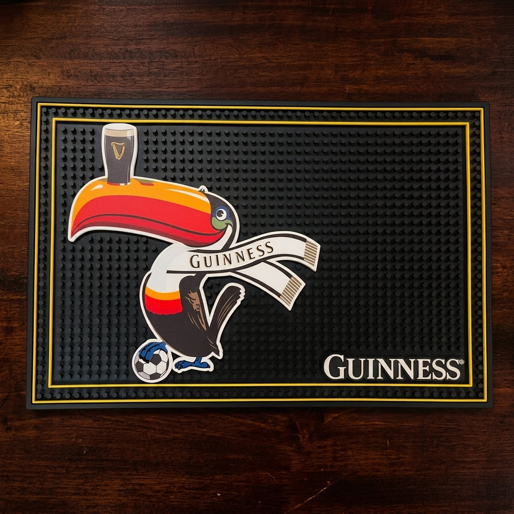 Guinness Toucan Bar Mat | Soccer PVC Bar Mat – Guinness Webstore US