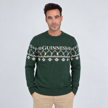Guinness Holiday Pint Lights Sweater - Green