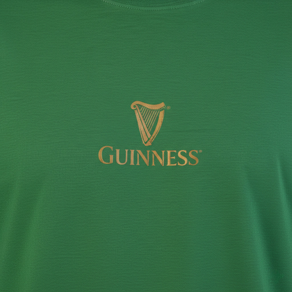 The Guinness Are You Toucan to Me Tee in green from Guinness Webstore US features the iconic logo and a gold harp on soft BCI cotton for comfort and style.