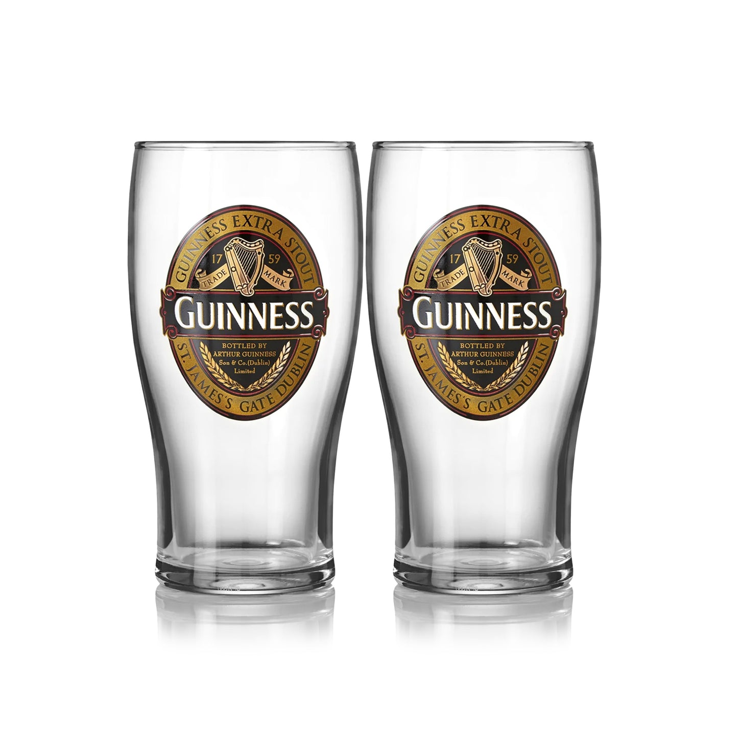 Guinness Classic Pint Glass Twin Pack
