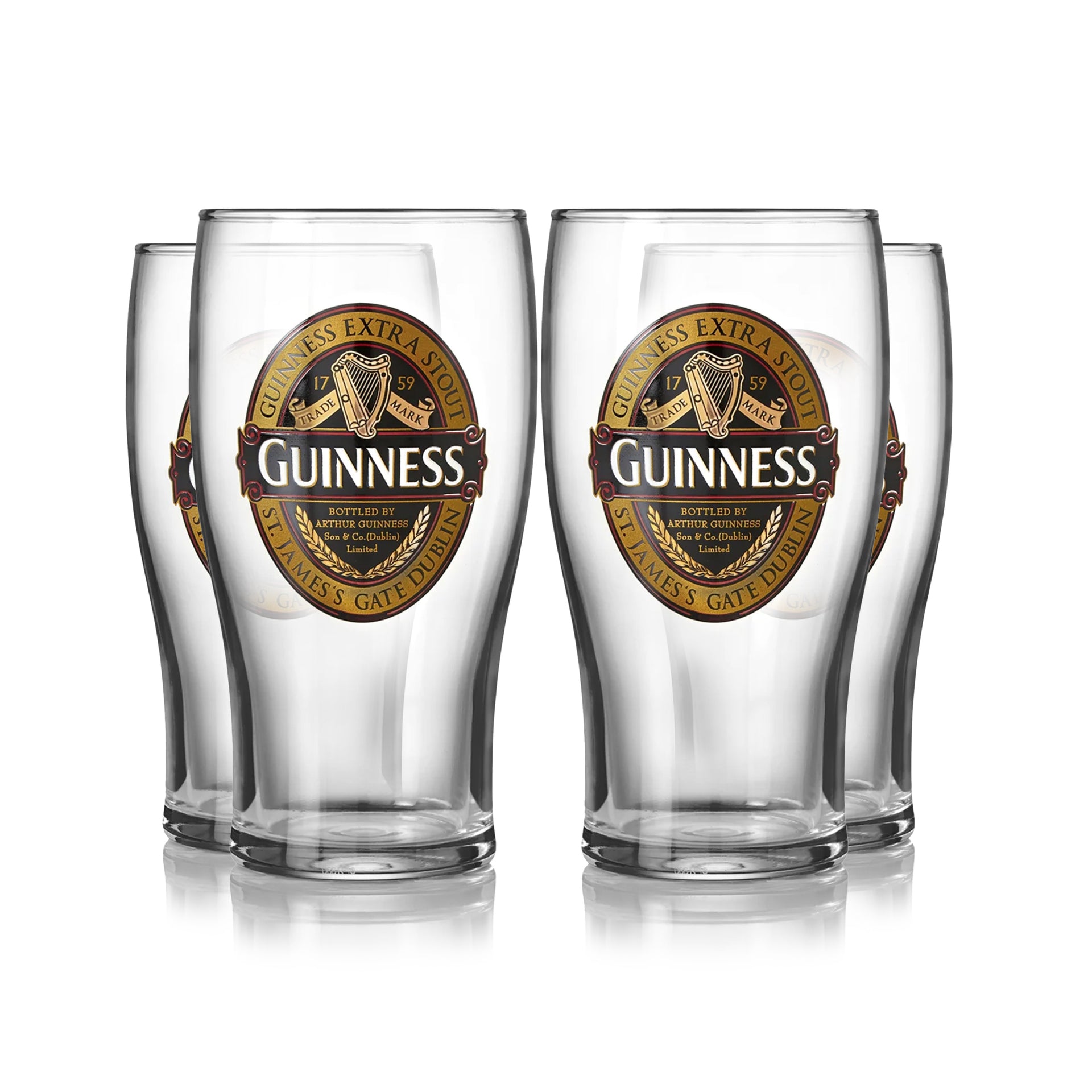 Guinness Pint Glass 4 Pack – Guinness Webstore US