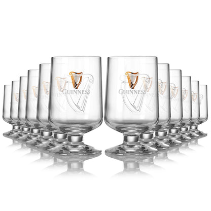 Guinness Embossed Stem Glass 12 Pack