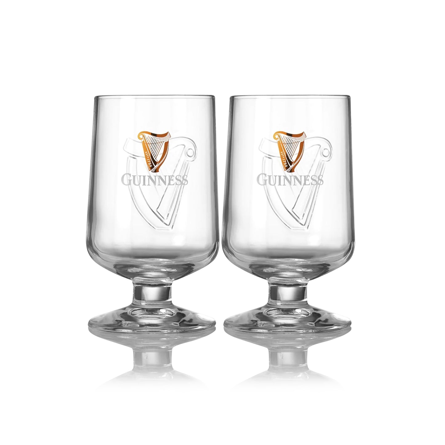 Guinness Embossed Stem Glass 2 Pack