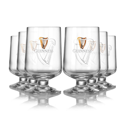 Guinness Embossed Stem Glass 6 Pack