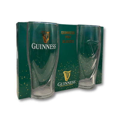 Guinness Gravity Pint Glass 2 Pack Gift Set Green Angle