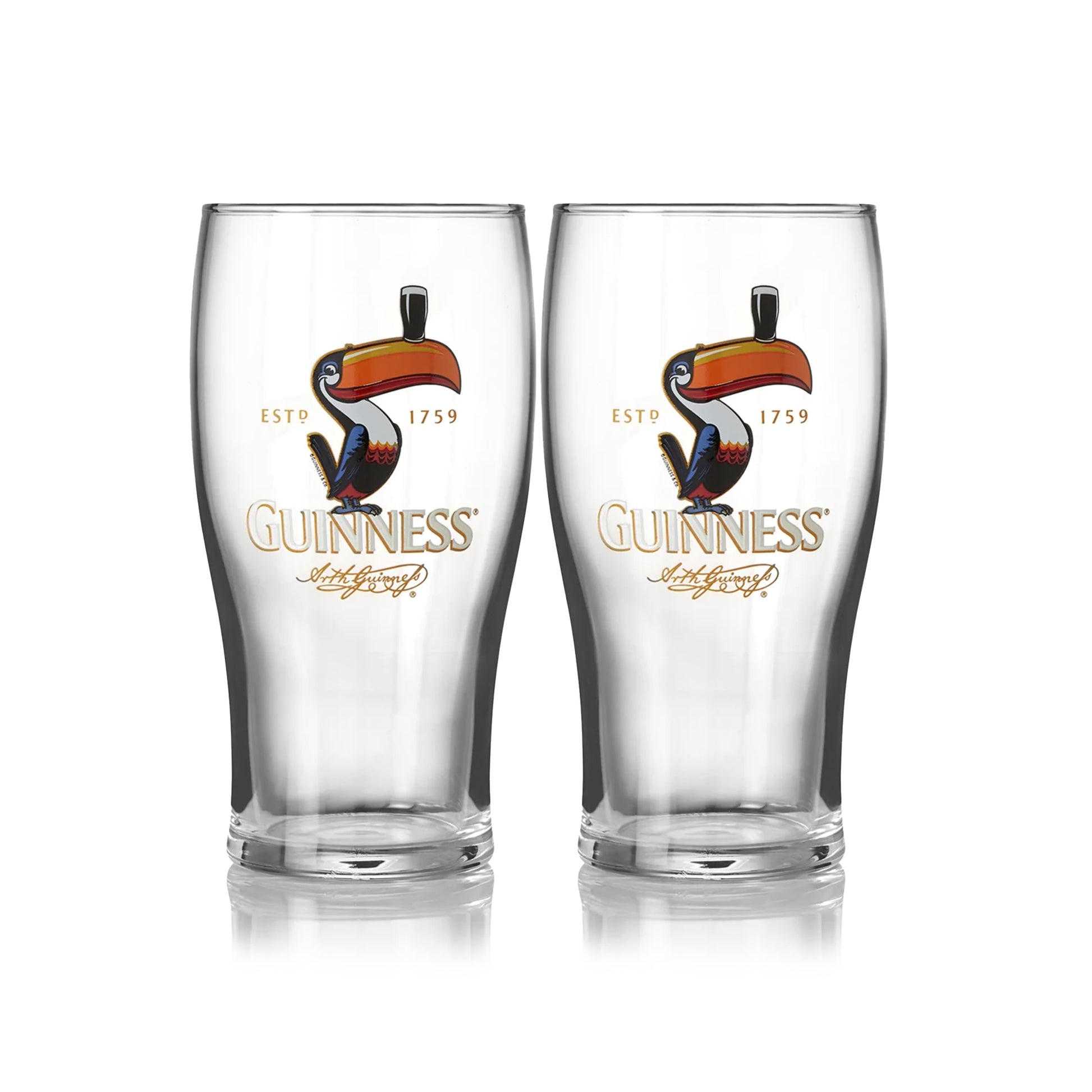 Guinness Toucan Pint Glass (set of 2) – Celtic Tides/Celtic Corner