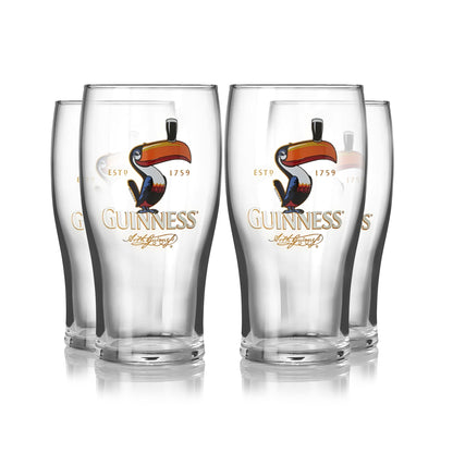 Guinness Toucan Pint Glass 4 Pack