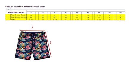 Guinness Hawaiian Beach Shorts