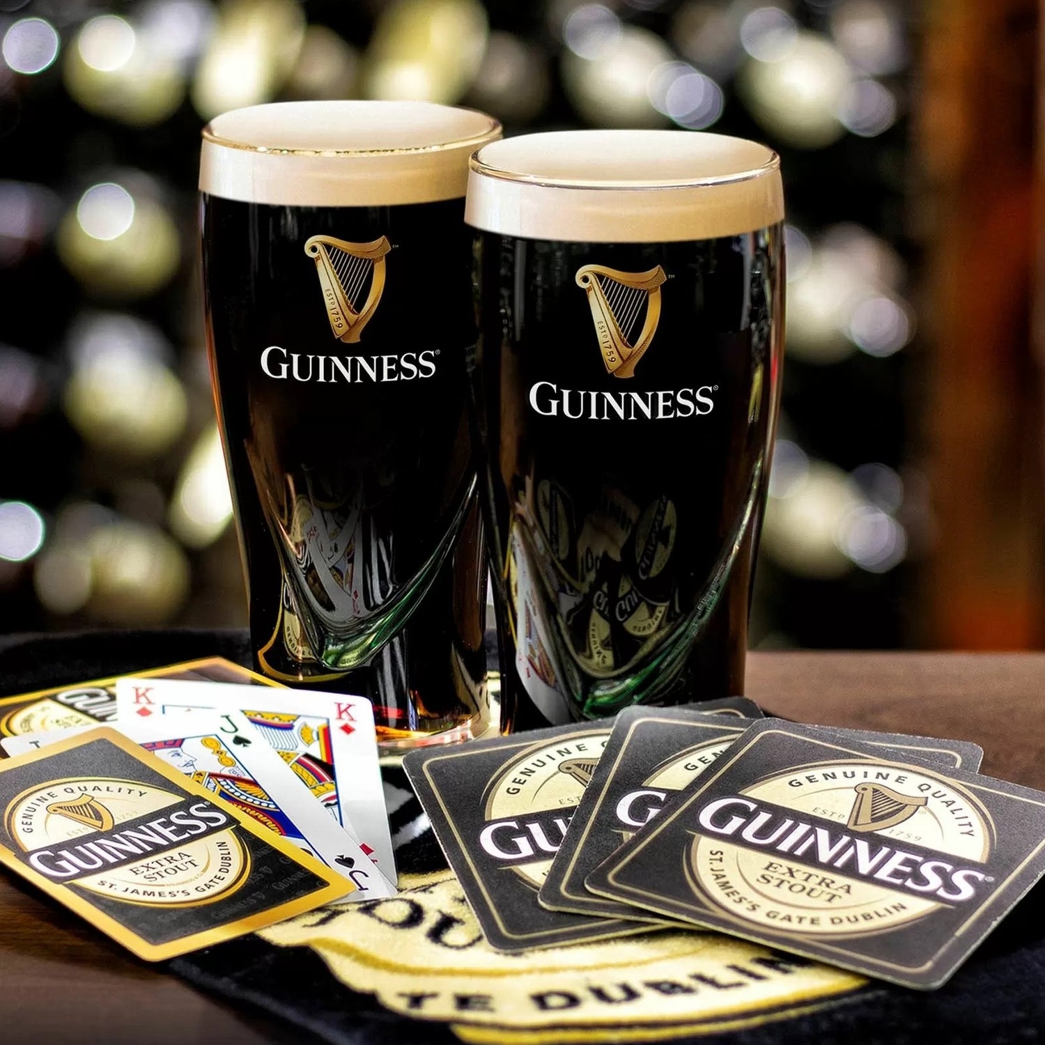Official Guinness Pint Glasses 4 Pack, Guinness Store, Free US Shipping