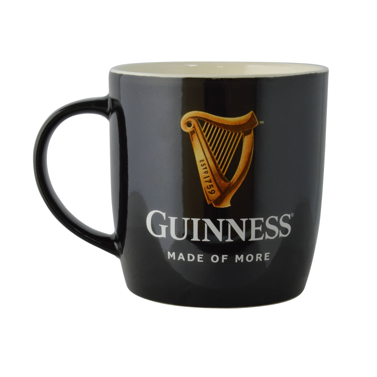 Guinness Black Mug with Official Harp Logo