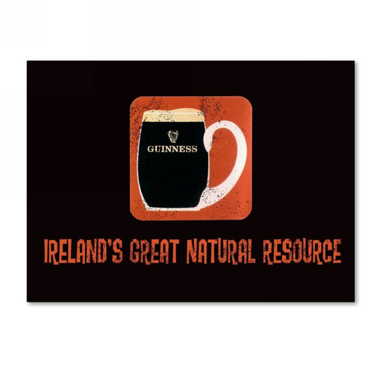 This comedic gem of a poster showcases Guinness' 'Ireland's Great Natural Resource' Canvas Art on a stunning canvas.