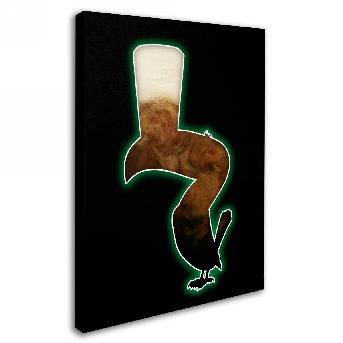 A Guinness Brewery 'Guinness X' canvas art on a black background.