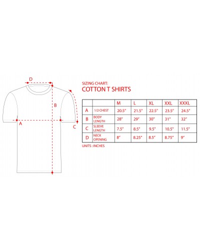 Guinness Distressed Tee Sizing Chart