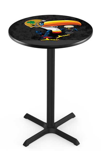 The Guinness Notre Dame Toucan Pub Table is a round table featuring an image of a toucan. Perfect for pub or bar settings, this table adds a touch of whimsy and character to any.