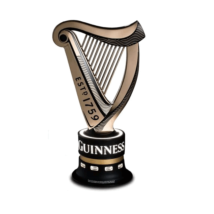 A Guinness Universal USB Bar Charger memorabilia trophy on a white background.
