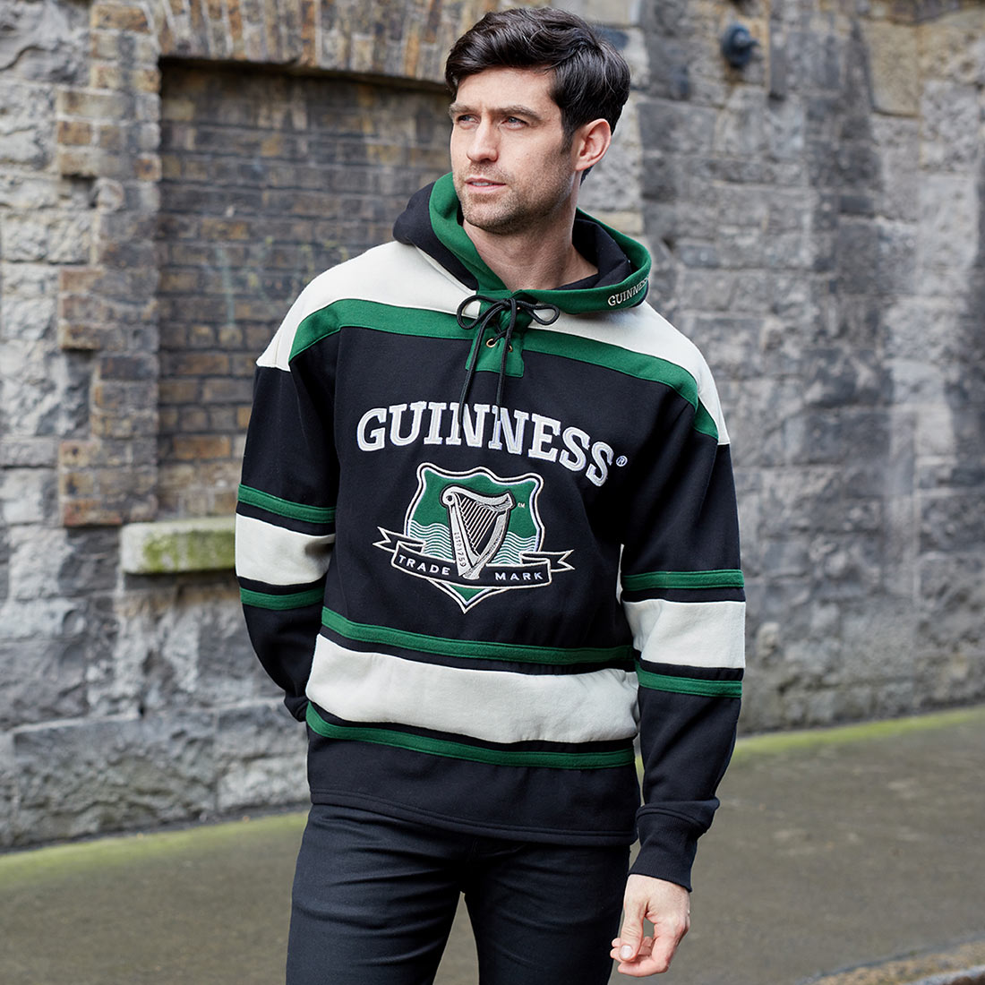 Guinness Green Hockey Style Hooded Sweatshirt Guinness Webstore US