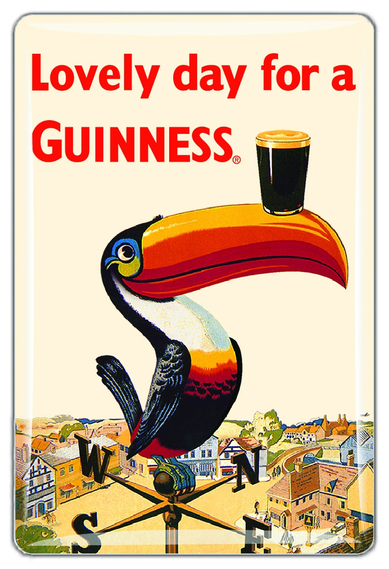 Lovely day for a Guinness Epoxy Magnet - Toucan Weathervane and Guinness.