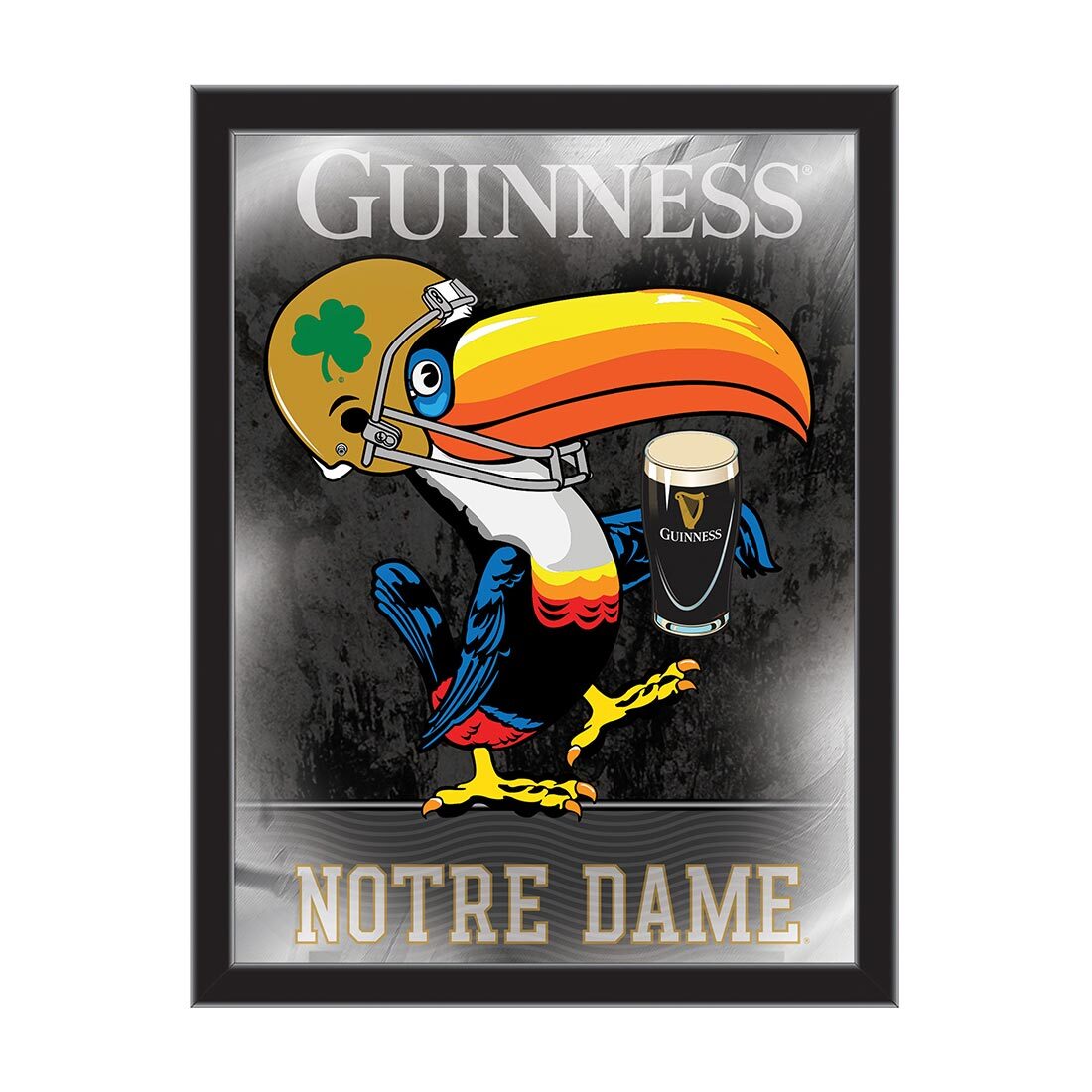 Guinness Notre Dame Toucan Wall Mirror - 26"x15"