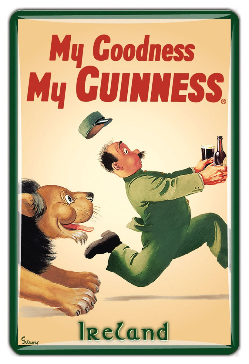 My Guinness Lion Magnet tin sign.