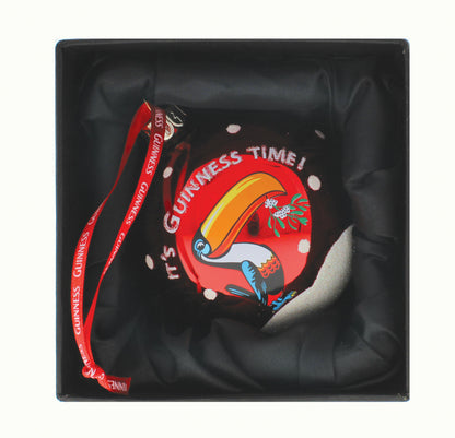 This Guinness® Toucan Bauble is the perfect addition to your Christmas tree decoration.
